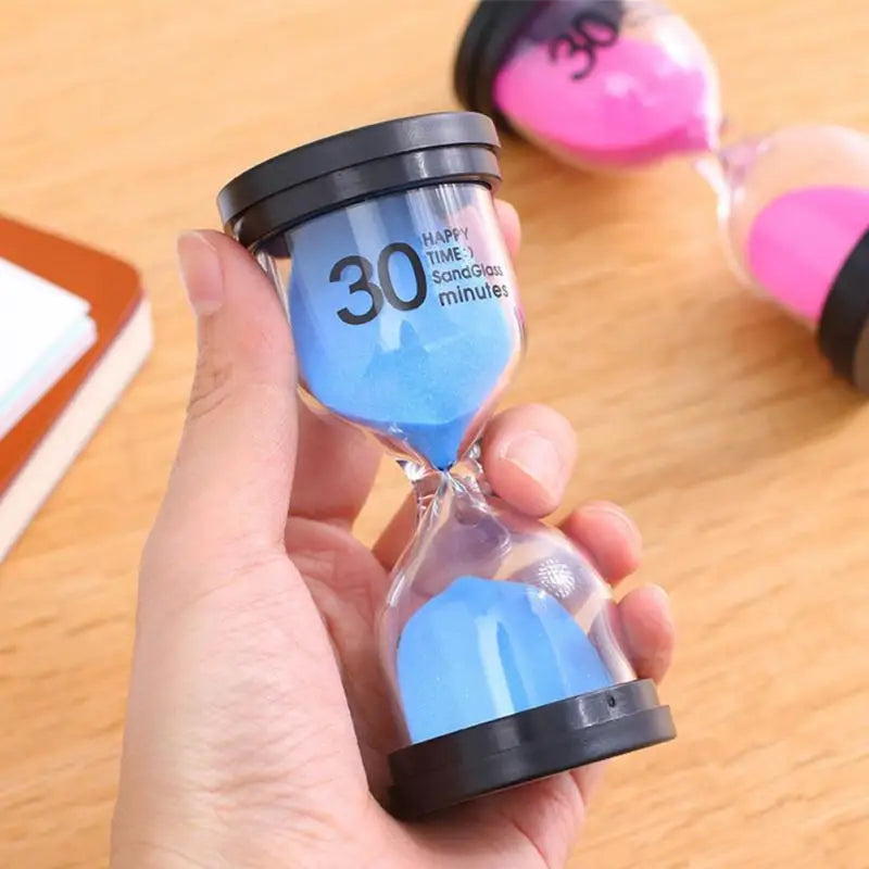 DecorBites™ Kids 30-Minute Hourglass Sand Timer for Homework, Cleaning Teeth, 7 Colors