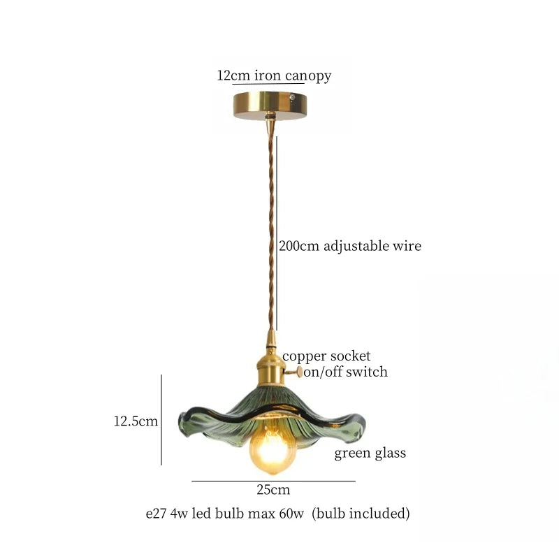DecorBites™ Cream Glass LED Pendant Lamp - Nordic Minimalist Brass Hanging Light