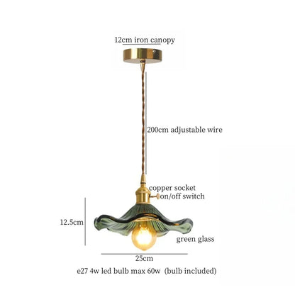 DecorBites™ Cream Glass LED Pendant Lamp - Nordic Minimalist Brass Hanging Light