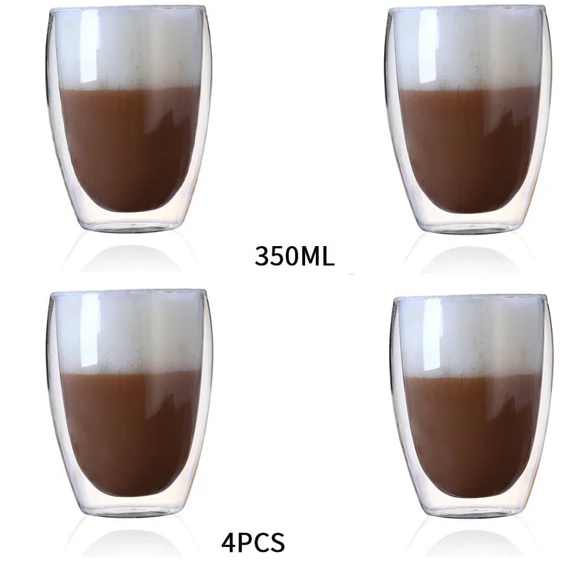 DecorBites™ Double Wall Glass Cup - Versatile Drinkware for Parties