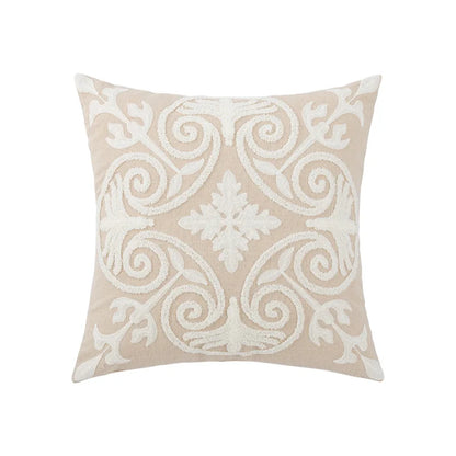 DecorBites™ Daisy Home Floral Geometric Embroidery Pillow Cover 45x45cm/30x50cm Yellow Blue