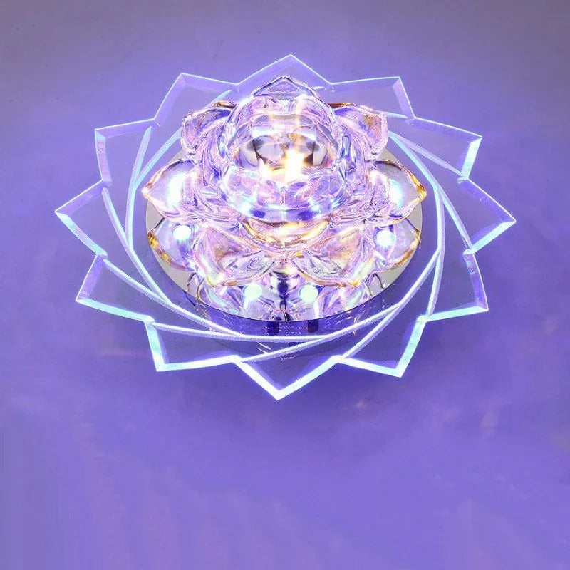 DecorBites™ Lotus Crystal LED Ceiling Lamp, Nordic Brights, Modern Style