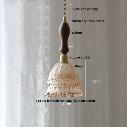 DecorBites™ Glass LED Pendant Lamp, Modern Nordic Style, Adjustable 2m Wire, Copper Socket