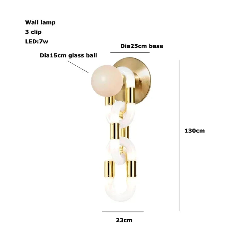DecorBites™ Crystal Gold Chain Chandelier Ceiling Lamp for Home Décor
