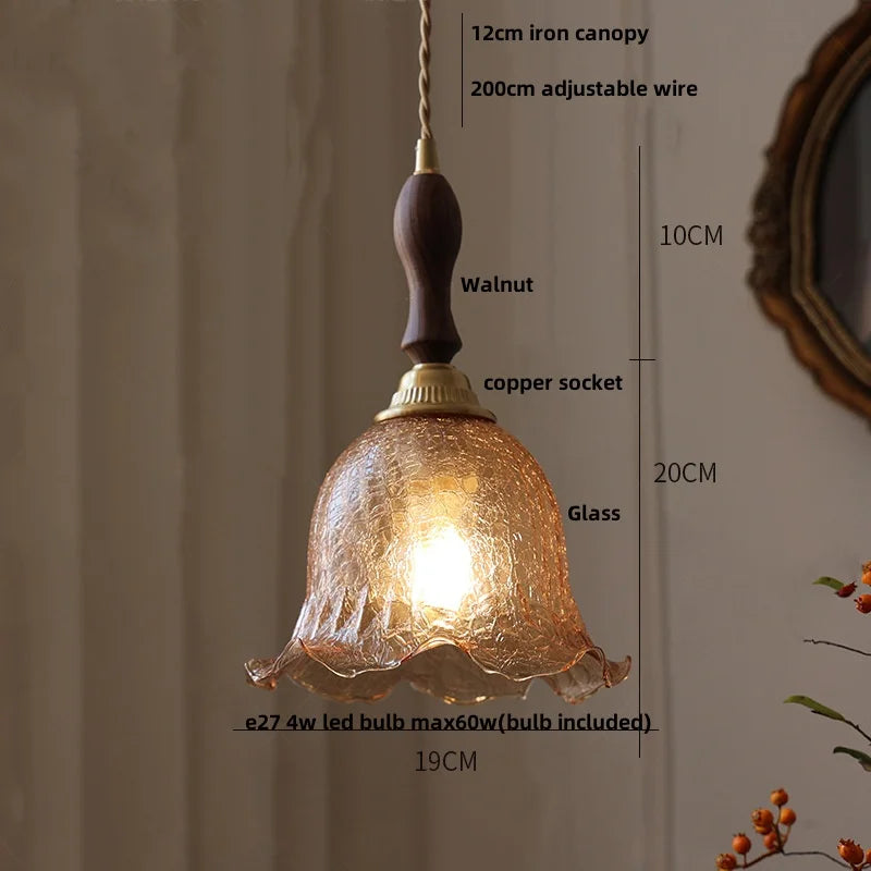 DecorBites™ Clear Glass LED Pendant Lamp for Dining Coffee Restaurantr Aisle - Modern Nordic Design