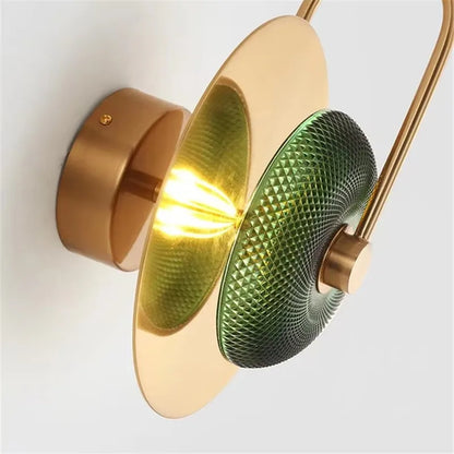 DecorBites™ Glass Led Metal Wall Art Lamp for Modern Living Room Decor