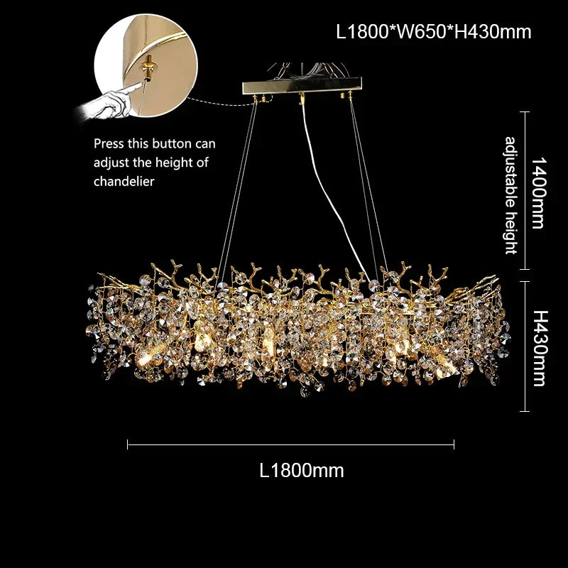 Nordic Crystal LED Chandelier