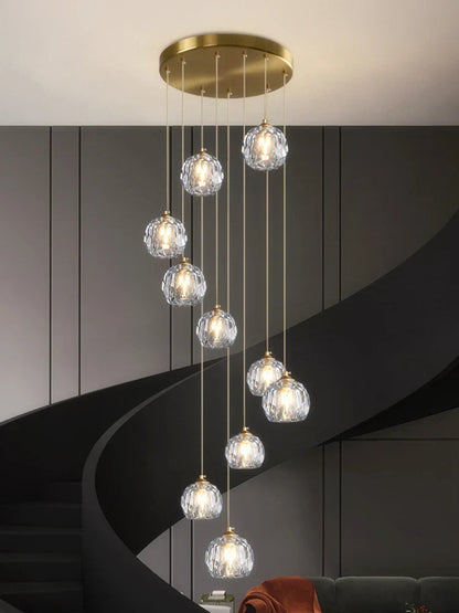DecorBites™ Crystal Stair Football Shaped Chandelier with G9 Lights