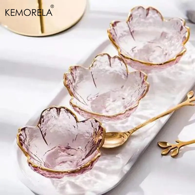 Glass Gold Rim Plates