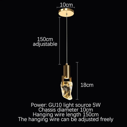 DecorBites™ Elegant Diamond Crystal Chandelier LED Light Fixture Gold Home Decor