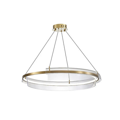 DecorBites™ Gold Ring Chandelier LED Pendant Light Modern Hanging Lamp for Home Decoration