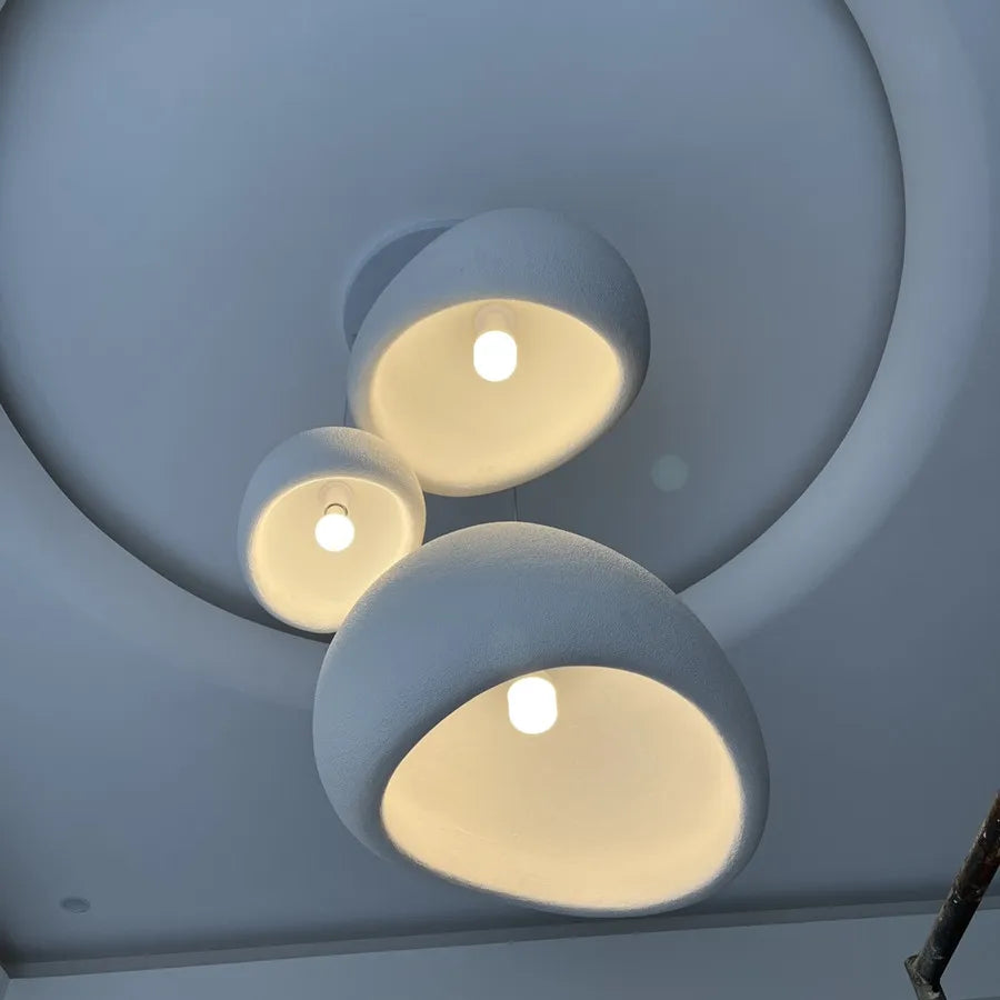 DecorBites™ Handmade Wabi Sabi Chandelier LED Pendant Lamp for Nordic Restaurant Island