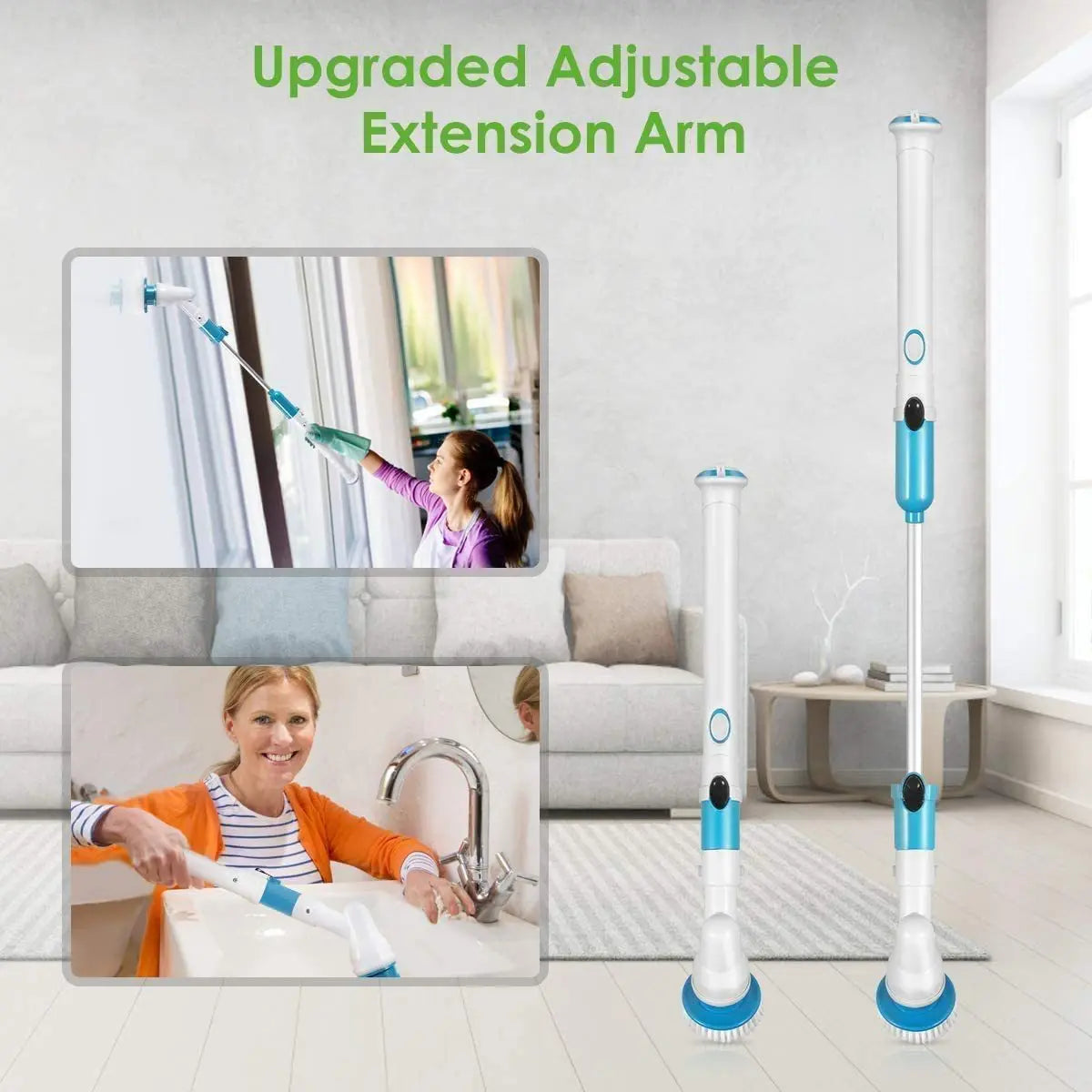 DecorBites™ Electric Spin Scrubber Brush for Kitchen Bathroom Tile Bathtub Cleaning