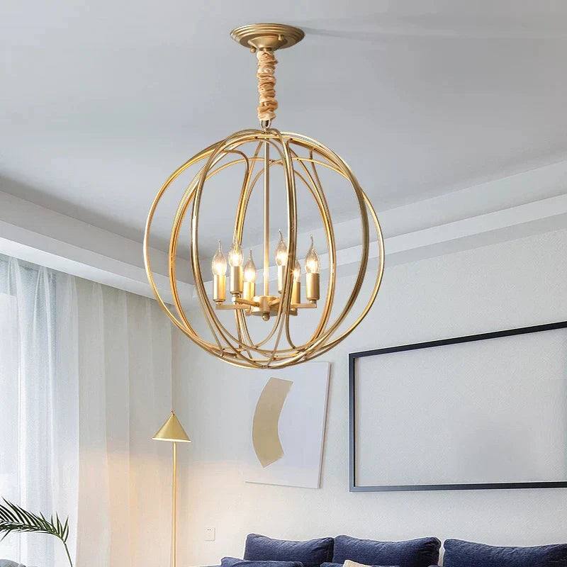 Gold Crystal Ring Chandelier D40cm Quality
