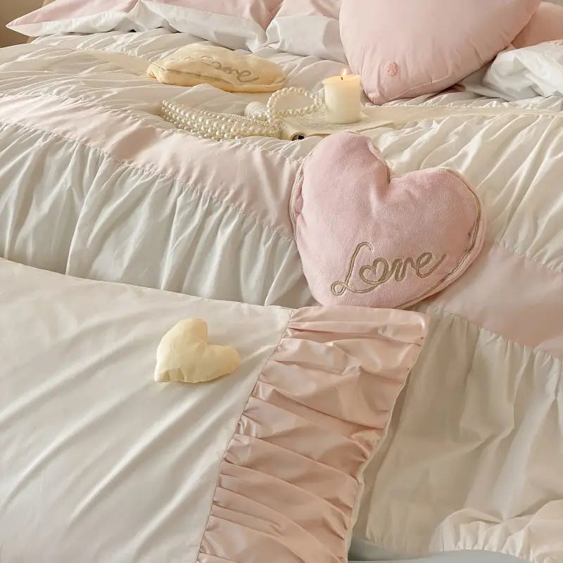 Cotton Heart Bedding Set