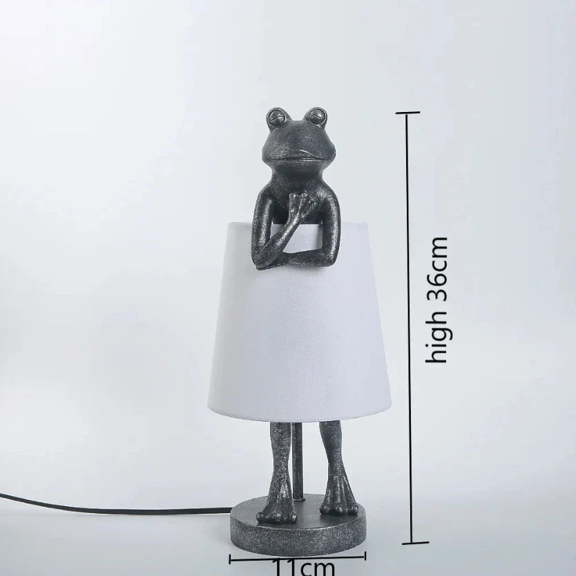 DecorBites™ Frog Resin Desk Lamp: Retro Design LED Bedroom Lighting Fixture