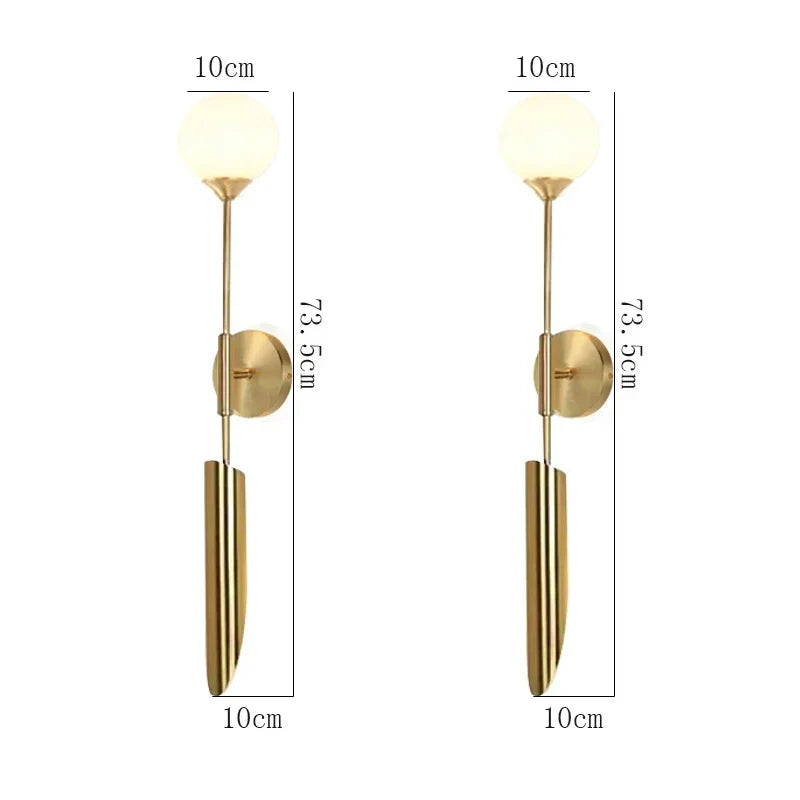 DecorBites™ LED Wall Lamps Lights Mirror Light for Living Room Stairs Loft Night Table