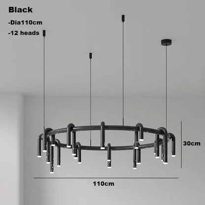 DecorBites™ Circular Ring Pendant Lights - LED Chandelier for Home Living Room & Restaurant