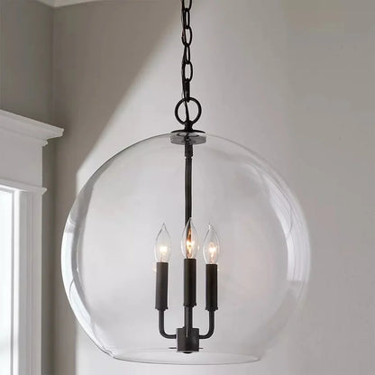 DecorBites™ Glass Ball LED Chandelier for Modern Restaurant & Bar Decor