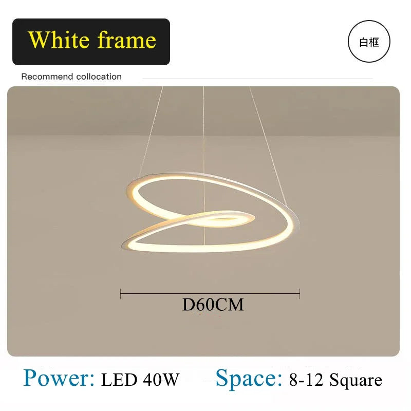 White LED Round Chandelier