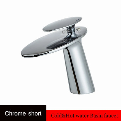 Waterfall Basin Faucet Black Bathroom