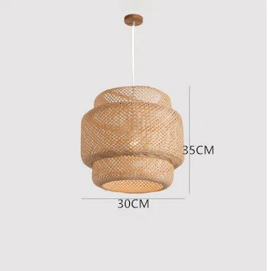 DecorBites™ Bamboo Pendant Light Handmade 30cm