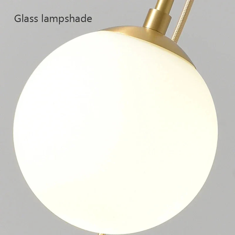 DecorBites™ Glass Ball LED Chandelier for Dining Room, Hotel, and Stairs