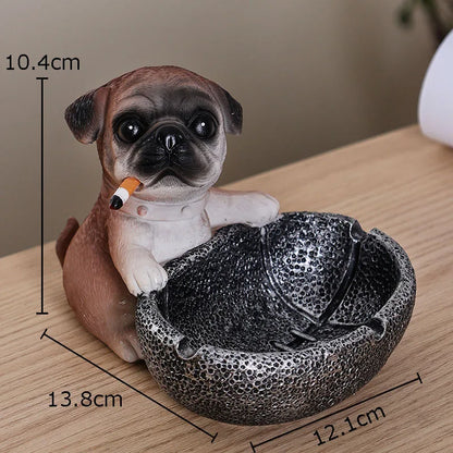 DecorBites™ Basketball Puppy Ashtray: Portable, Windproof, Creative Desk Decoration & Smoking Accessory