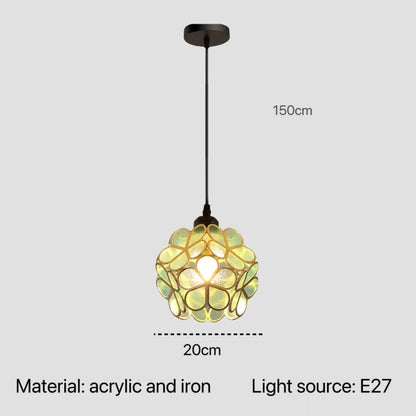 Acrylic Pendant Lamp Flower Design