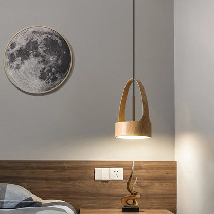 DecorBites™ LED Wood Grain Chandelier for Dining, Living, and Bedroom Ambiance