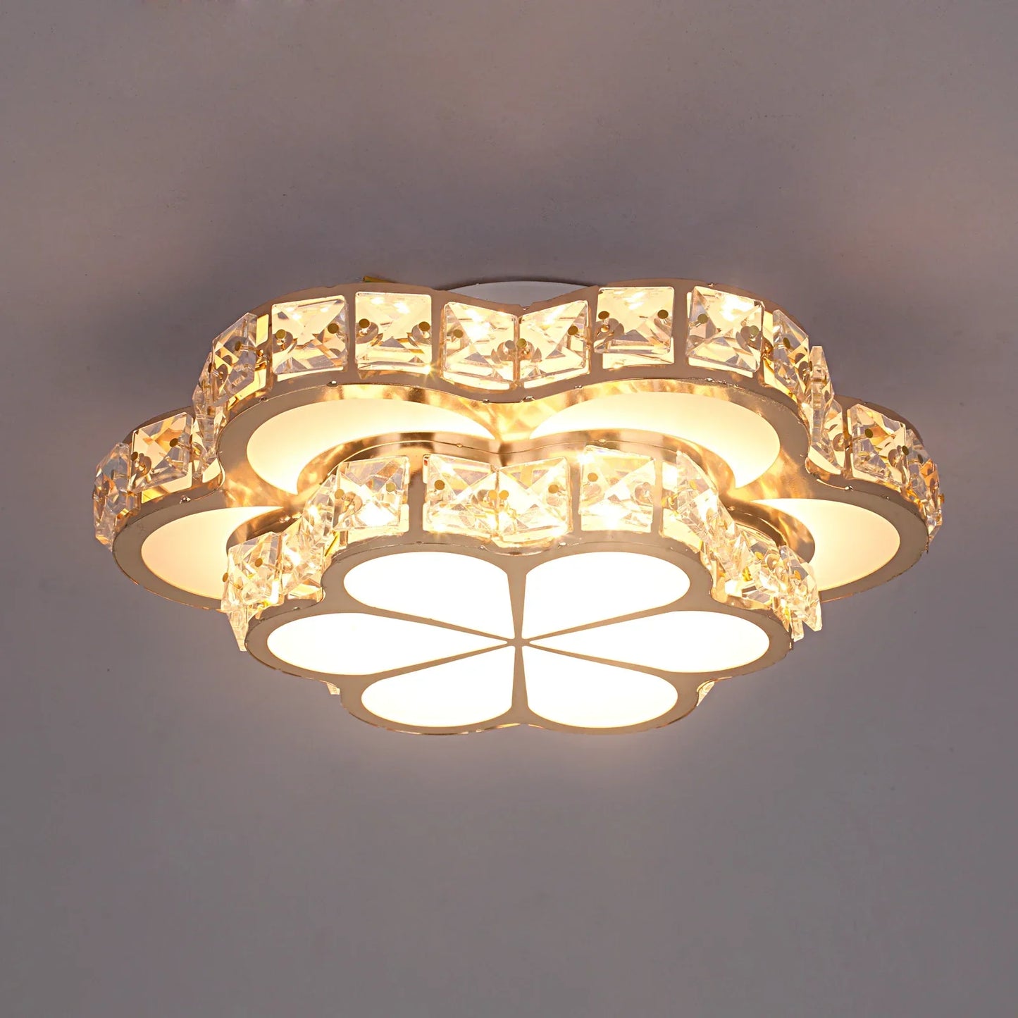DecorBites™ Crystal LED Chandelier Ceiling Lamp Modern Elegant Indoor Decor Luminaire
