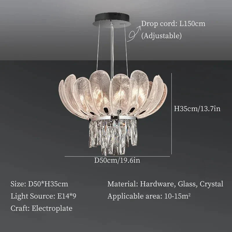 DecorBites™ Crystal Crown Chandelier: Luxe Ceiling Light for Home, Shop & Lobby