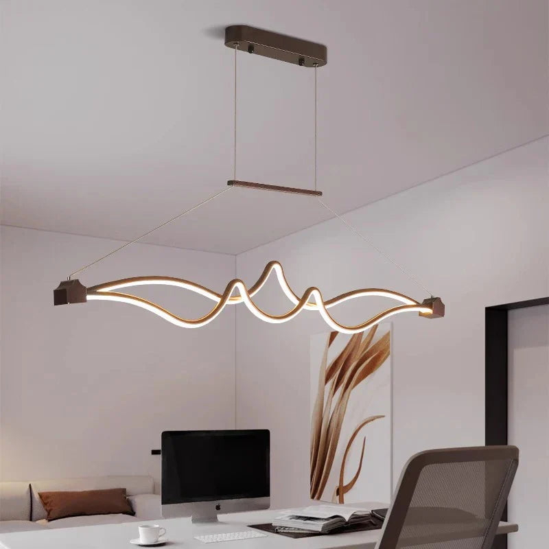 Silver Linear Pendant Lamp