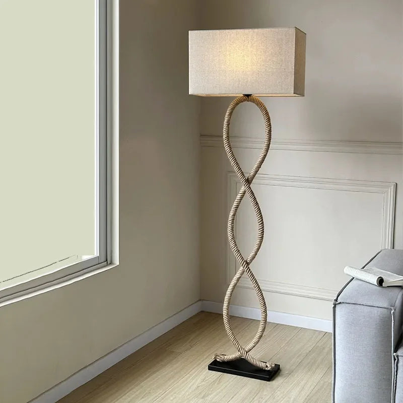 Hemp Rope Floor Lamp