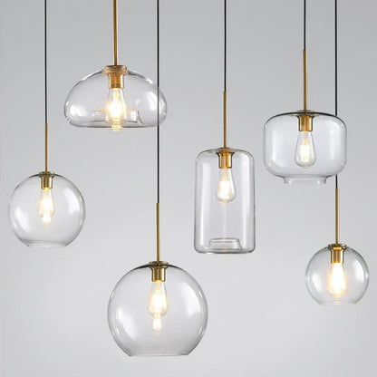 DecorBites™ Industrial Loft Glass Pendant Light for Kitchen Restaurant Decor