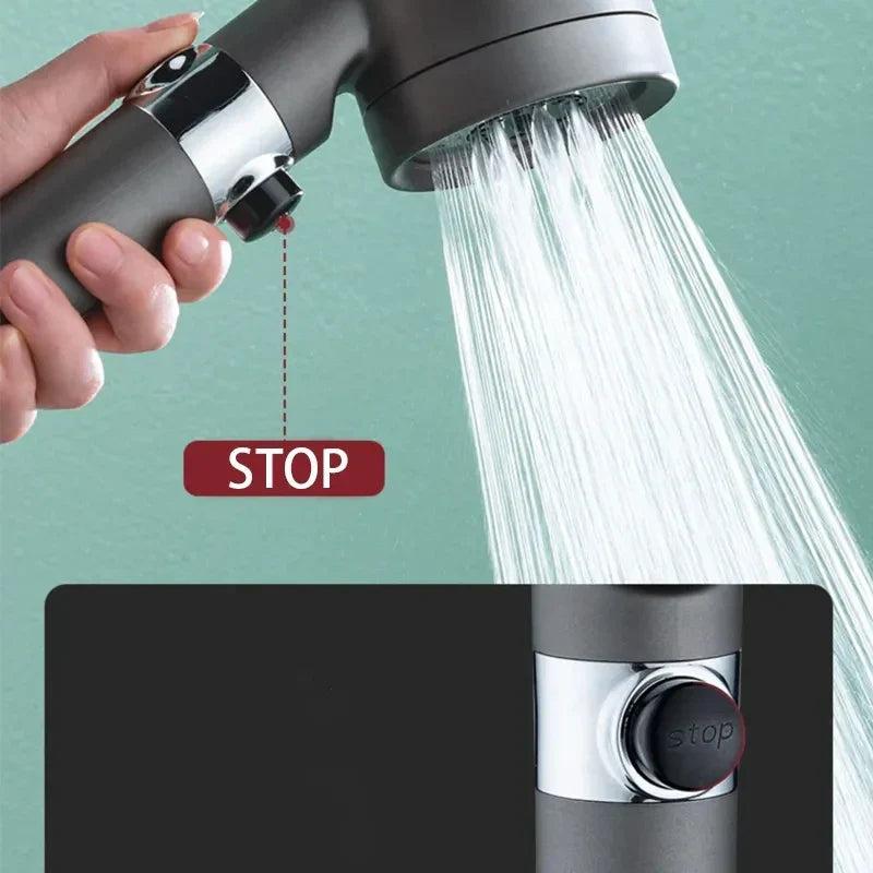 Matte Black Massage Shower