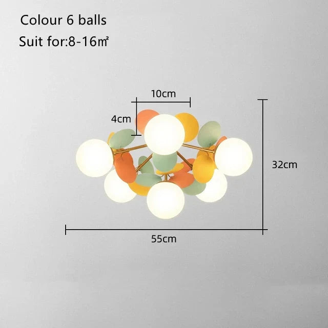Iron Glass Ceiling Chandelier