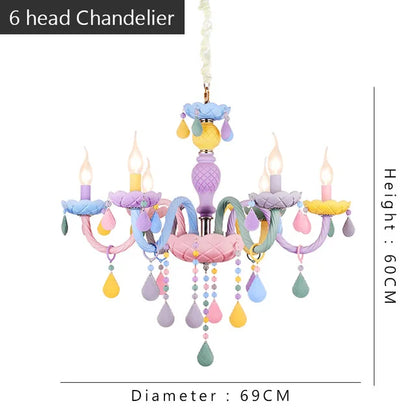 DecorBites™ Crystal Candle Chandelier: Elegant European Design for Bedroom, Restaurant & Children's Room