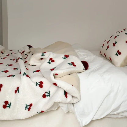 DecorBites™ Cozy Sheep Rollie Loop Fleece Blanket for Winter - Premium Warmth and Comfort