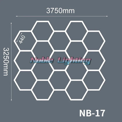 DecorBites™ Hexagon LED Ceiling Light for Barbershop and Garage Hair Salon