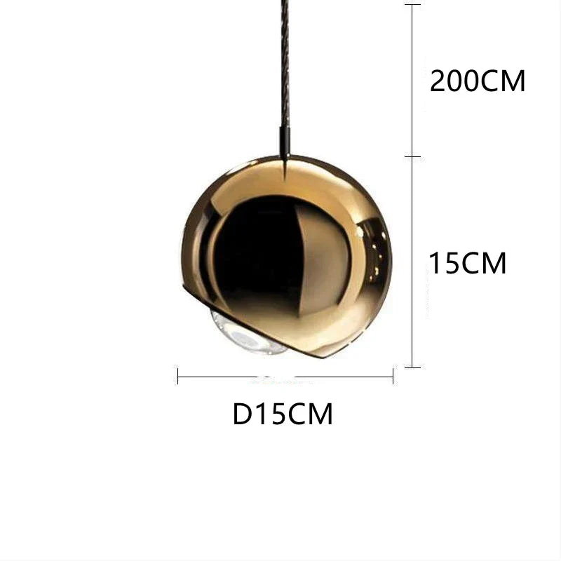 Gold Chrome Ball Pendant