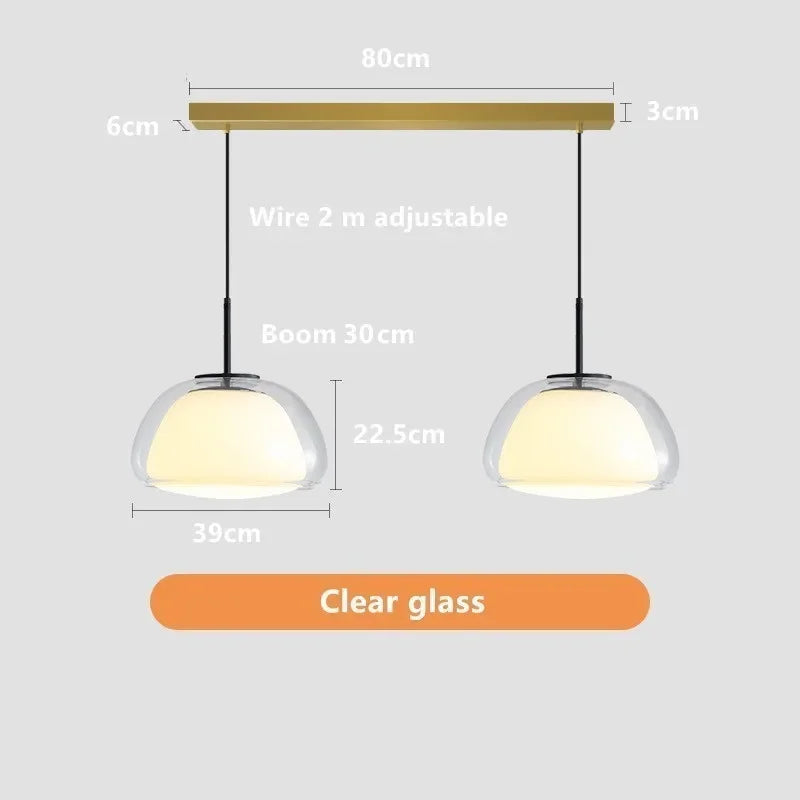 DecorBites™ Glass Jelly Pendant Lamp - Minimalist Luxury Design for Home Living Room