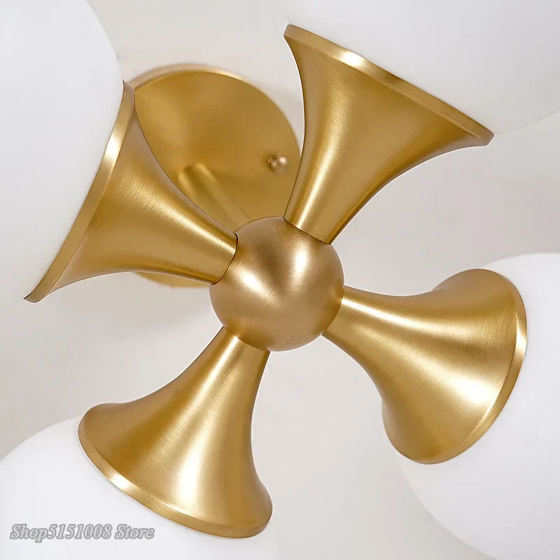 DecorBites™ Glass Ball LED Ceiling Lights for Living Room, Kitchen, and Bedroom