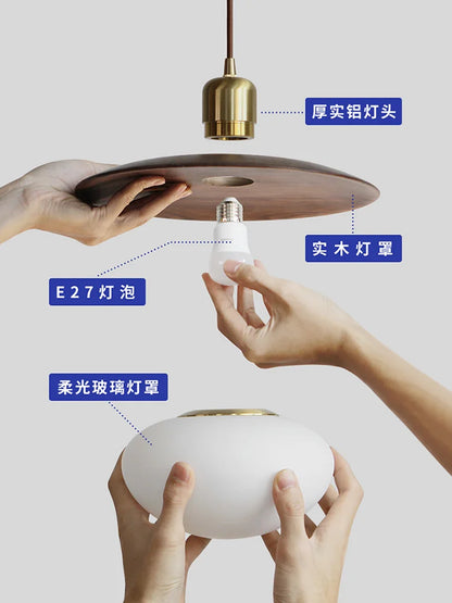 DecorBites™ Cream Wind Pendant Lights LED E27 Minimalist Modern Fixtures for Kitchen Island