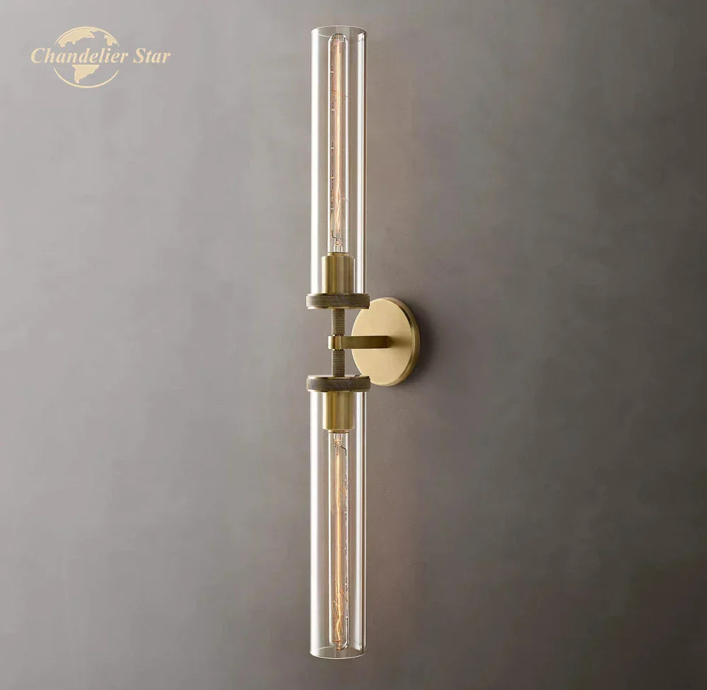 DecorBites™ Knurled Linear Glass Sconce LED Wall Lamp for Modern Lighting Décor