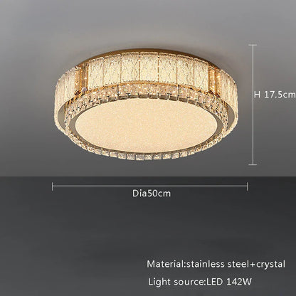 DecorBites™ Crystal Glass Ceiling Lamps LED Light Fixture for Modern Living Room Decor