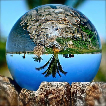DecorBites™ Glass Crystal Ball 4cm Mirrored Photography Prop Fengshui Home Decor