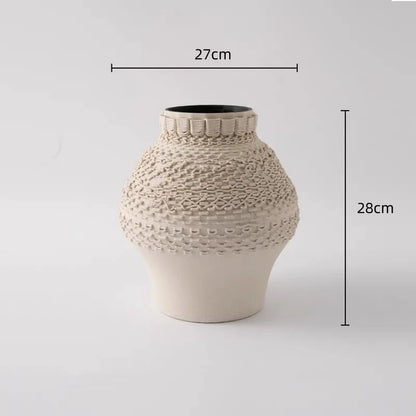 DecorBites™ Geometric Folding Ceramic Flower Vase Home Decor Handicrafts