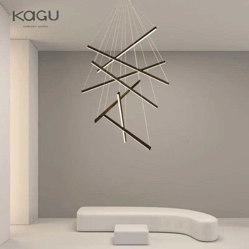 Modern LED Stair Hall Chandelier