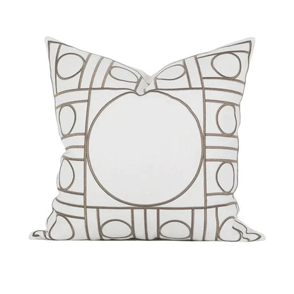 DecorBites™ Geometric Embroidered Noble Cushion Covers for Living Room Sofa